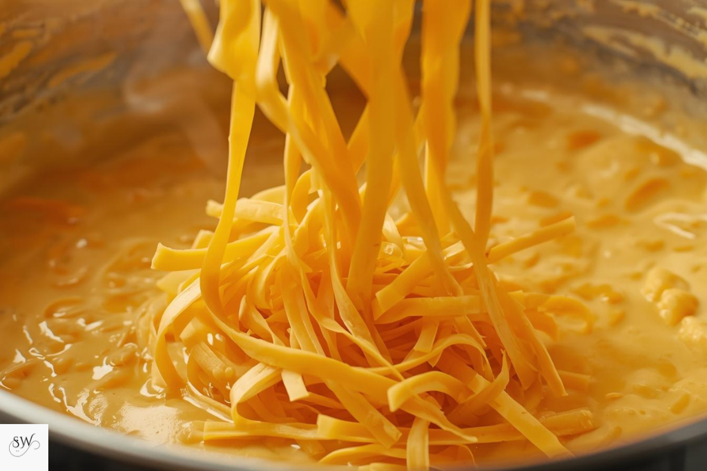 adding cheese in mac and cheese