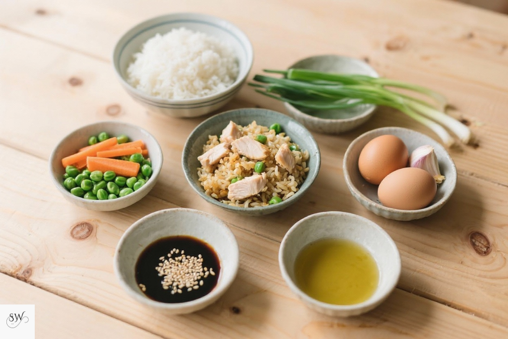ingredients of chicken fried rice