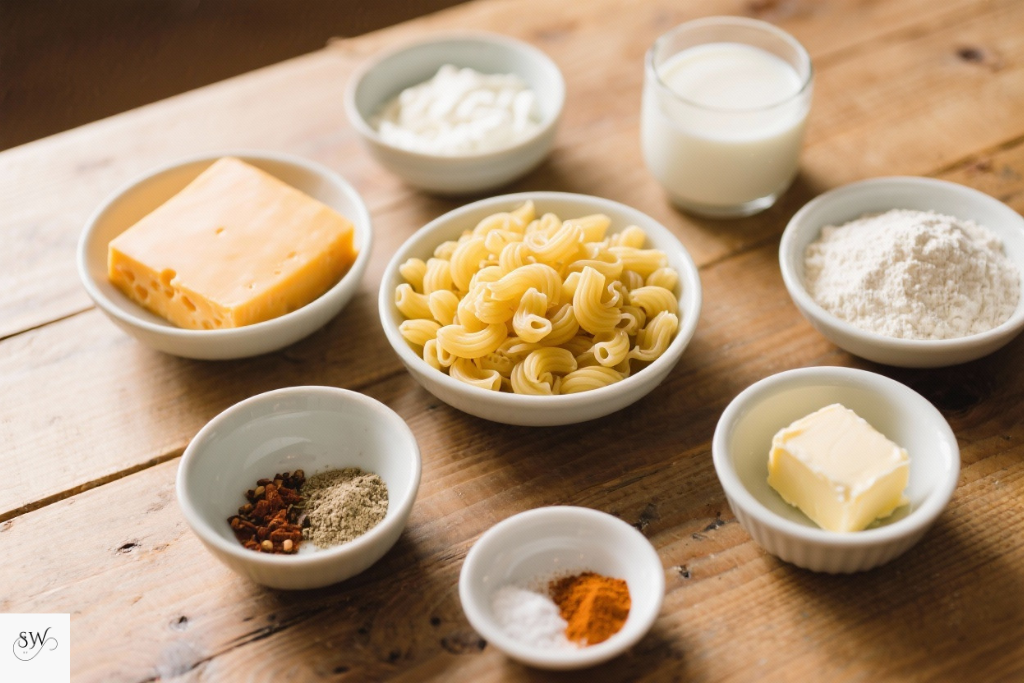 ingredients of mac and cheese