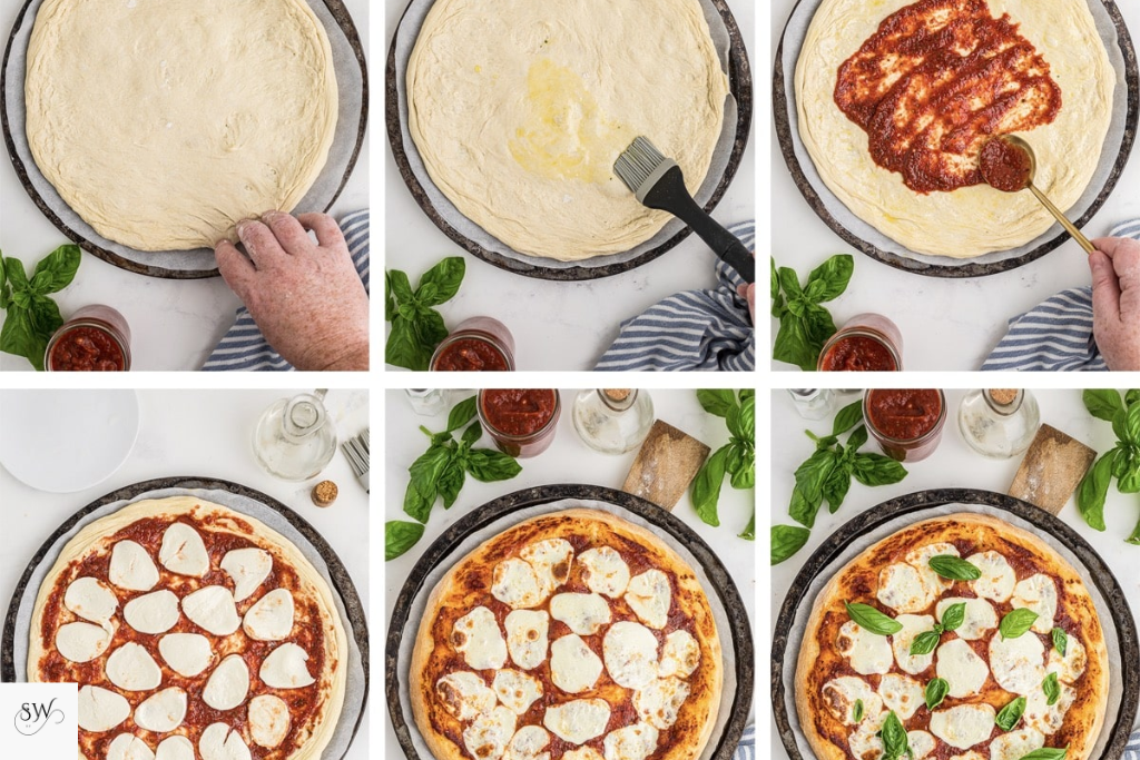  steps for making margherita pizza
