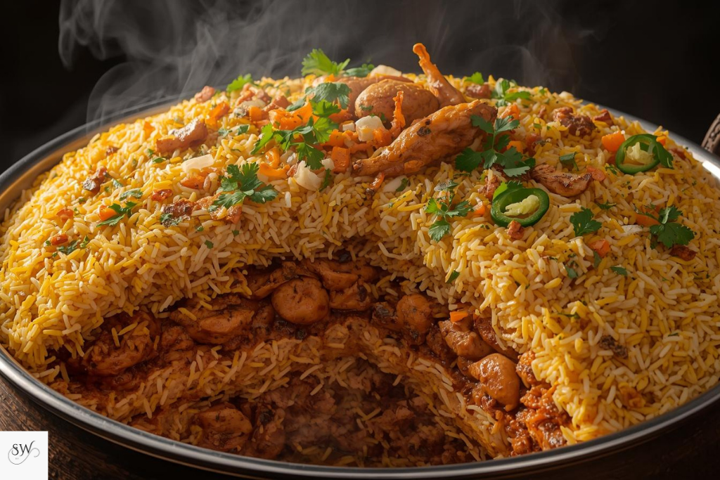 layering for chicken biryani recipe