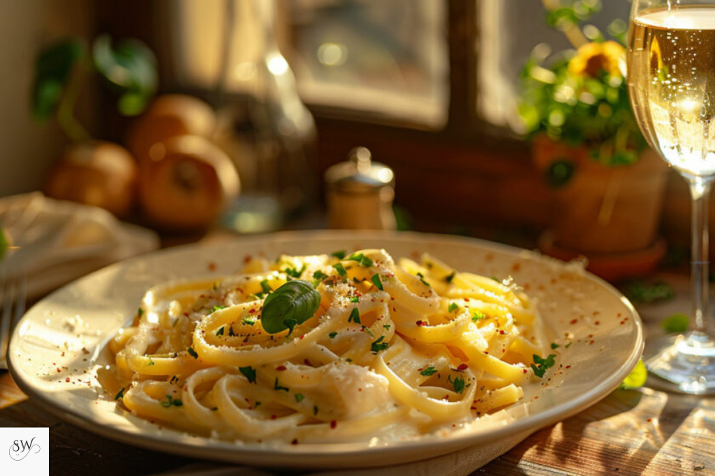 pairing chicken alfredo