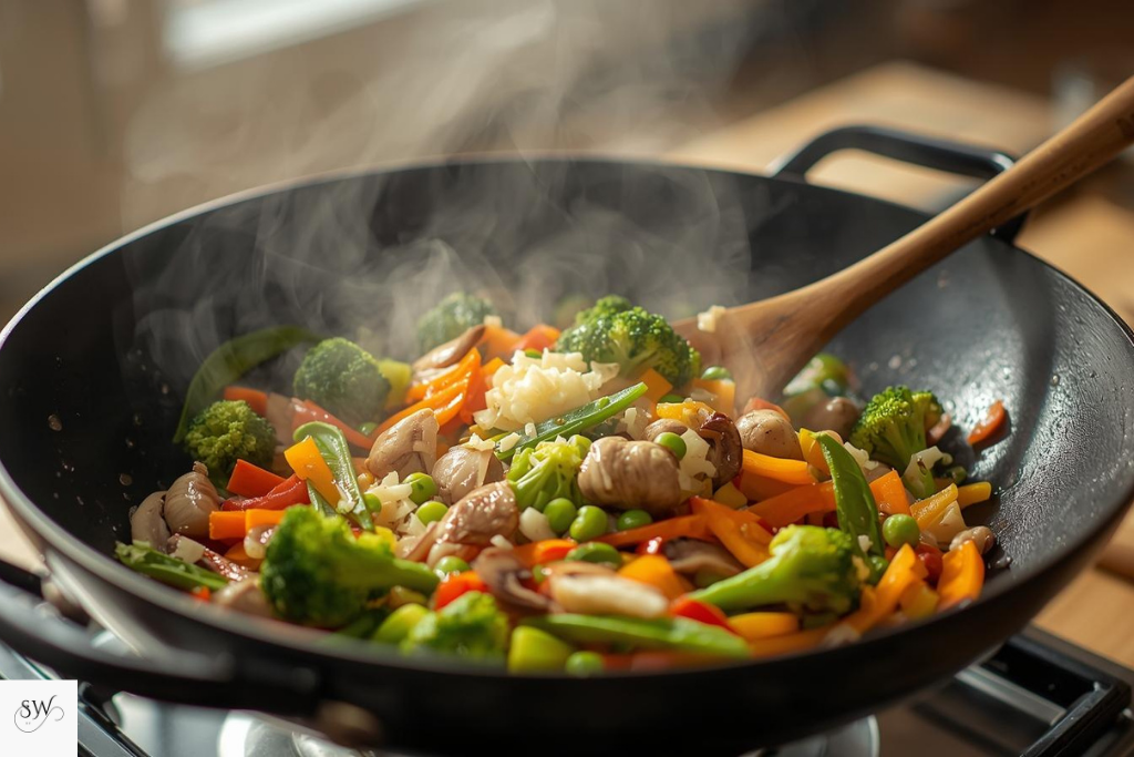 chicken fried rice in one pan