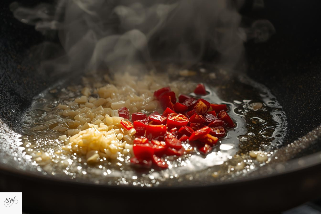 satuing ingredients thai basil chicken