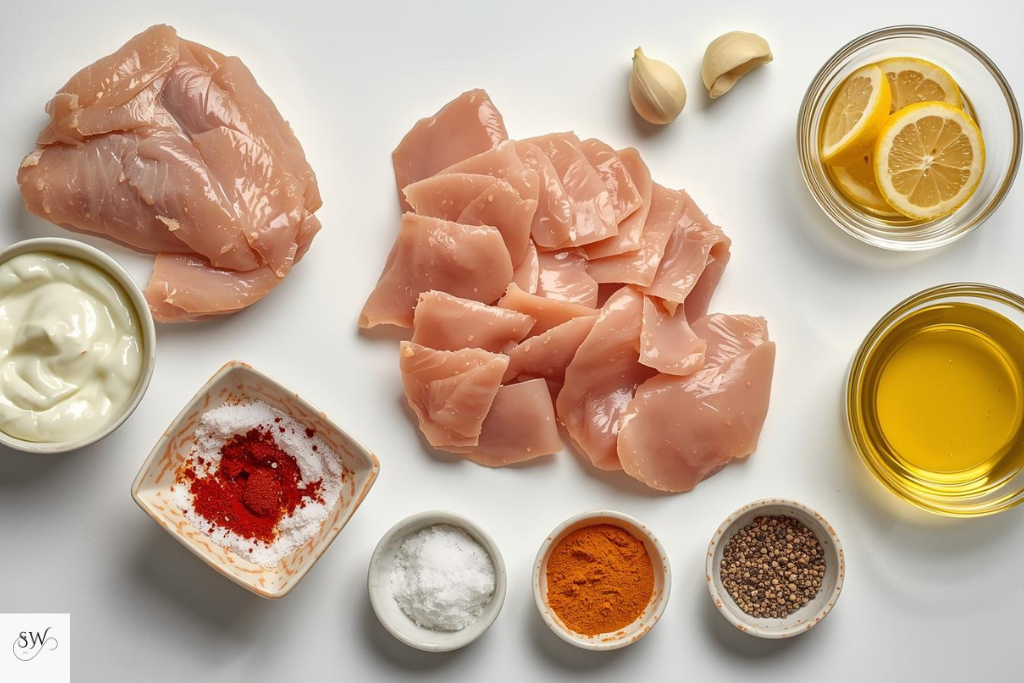 ingredients for chicken shawarma