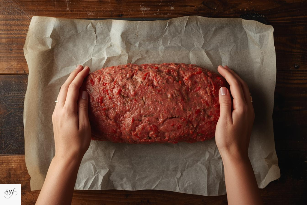 shaping meatloaf
