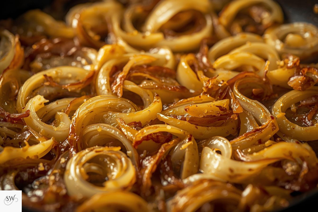 caramelize onion for French Onion Chicken Orzo Casserole