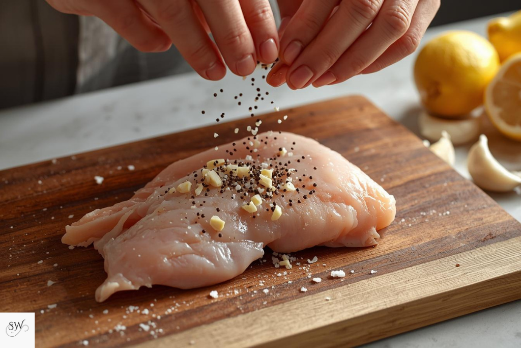 steps of healthy chicken caesar salad high protein