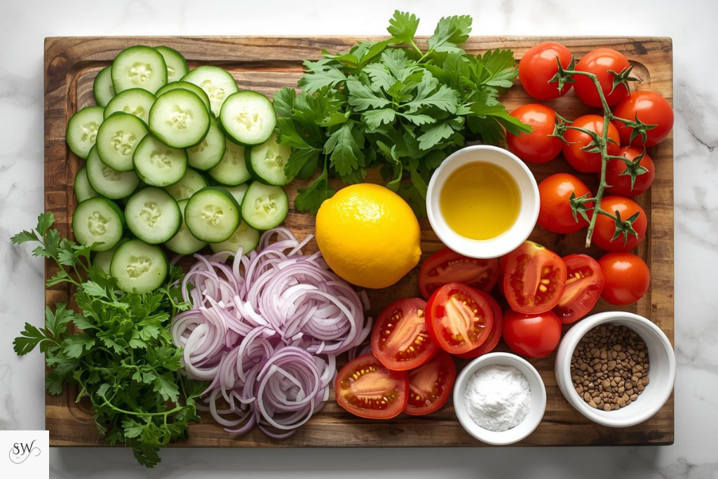 ingredients of cucumber tomato salad for weight loss
